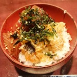 りょうりや 御旅屋 - 鰹の胡麻和え かき揚げ丼