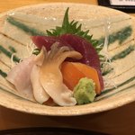 親方おまかせコース3,000円…お刺身の盛り合わせ