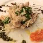 トラットリア 29 - ｢トリッパのボリート　３種のソース」：プルプルのトリッパをバルサミコ・ジェノヴェ・パプリカソースで