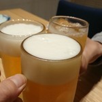 まぼろし海鮮 陸奥 - 乾杯ビール