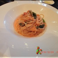アルタビスタガーデン  - パスタ・・海老とほうれん草のトマトクリーム