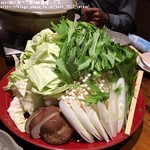 杉本 - 博多 鶏の水炊きコース：たっぷり野菜