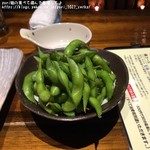 杉本 - 博多 鶏の水炊きコース：先付の枝豆