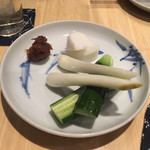 大塚まるま - ＊ エシャロットとかぶときゅうり お味噌で　500円