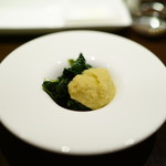 ビンゴ - そら豆のピューレとくたくた野菜