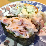 廻鮮寿司 塩釜港 - 大好きな「北寄サラダ」は、間違いありません♡