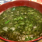 廻鮮寿司 塩釜港 - 「あおさの味噌汁」もいい香り〜♫