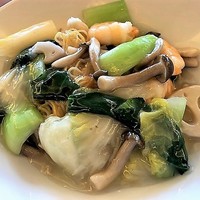 桂花苑 - 海老入り餡かけ焼きそば