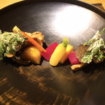 御料理 光安 - 冬野菜の八寸