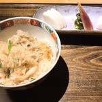 御料理 光安 - 京漬物と蟹飯