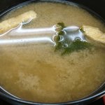 松屋 - 松屋 本蓮沼店 定食に付く揚げと若芽の味噌汁