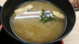 Matsuya - 松屋 本蓮沼店 定食に付く揚げと若芽の味噌汁