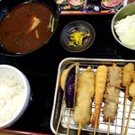 魚輝水産 - ジャンボ串カツ定食