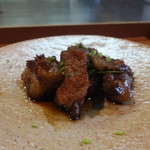 日本料理 きた川 - 猪の炭火焼き