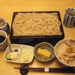 Teuchi Soba Yuutoku - 日替わり御飯セット（本日の御飯；さんま御飯）1,000円