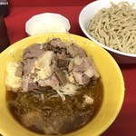 ラーメン二郎 - 再訪問  2018/12  つけ麺 タマネギ 「ニンニクアブラ麺少なめ」(900円)