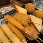 串カツ田中 - チーズ、えび、ハムカツ、はんぺん、煮玉子