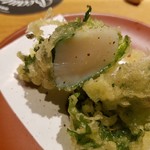 食堂 あいそ - ホタテのゴマの葉巻き