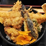てんぷら広場 食道 - 牡蠣天丼　　