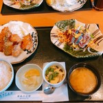 日本海庄や - 日替り定食(鰹刺し、鰯フライ)