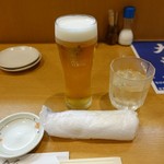 大海 - エビス生ビール600円 よしのとも500円(1合)