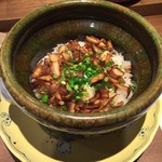 日本料理 潤花 - キンキとレンコン揚げの土鍋炊きご飯