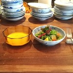 ブリコラージュ ブレッド アンド カンパニー ダイニング・カフェ - この日のポタージュスープは、生クリームと牛乳仕立て。クリーミーでまた違いあるおいしさ♡