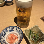 だいにんぐ　膳 - 生ビール  お通し