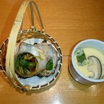 すし屋の中川 - 焼物と茶碗蒸し