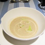 ブラッセリー ラ・シャンス - ③マッシュルームのブルーテ　蝦夷アワビのコンフィ。