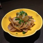 蕎麦鳥 - 鶏皮ポン酢