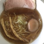 拉麺 しのざき - 追いガツオ香る
和風醤油らーめん + 煮玉子