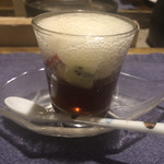 料理旅館 奥飛騨山草庵 饗家 - デザート くだものと、紅茶のゼリー、りんごの泡をかけて