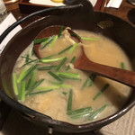 料理旅館 奥飛騨山草庵 饗家 - きのこの味噌汁