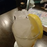 魚酔庭 - シャーベット状のところが焼酎なの