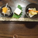 魚酔庭 - お通し３種