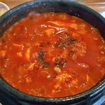 コッテジ - 牡蠣入り豆腐チゲ（激辛）