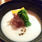 中島町倶楽部 - フグ白子、海老芋、酒粕のお椀