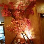 珈琲小屋 なみま - 紅葉の飾り付け