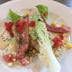 チャヤ ジャルディーノ シロヤマ - ★Special Set（1680円）パスタ変更（100円）★メカジキのソテー シーザーサラダ仕立て