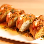 ◆トマトとモッツァレラチーズの串焼きガーリックトースト（S）