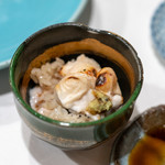 うを徳 - 2018.12 熊本トラフグ白子とイタリア産黒トリュフと羅臼生雲子のミニ丼