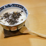 鮨松榮 - 天然とらふぐの白子の茶碗蒸し