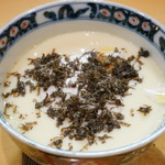 鮨松榮 - 天然とらふぐの白子の茶碗蒸し