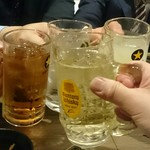 Zenseki Koshitsu Kaisen To Kushiyaki Hyakuya - 本日二度目の乾杯