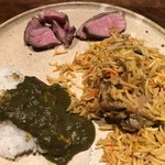 ろっかん - チキンビリヤニ＋サグパニーニ