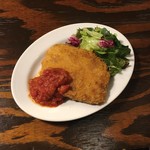 Pork loin cutlet with cheese