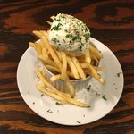 French fries topped with whipped butter