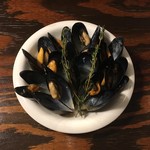 Mussels steamed in white wine