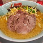 Yamaoka ya - 特製もやし味噌ﾗｰﾒﾝ870円+ﾁｬｰｼｭｰ2枚(JAF会員優待無料)